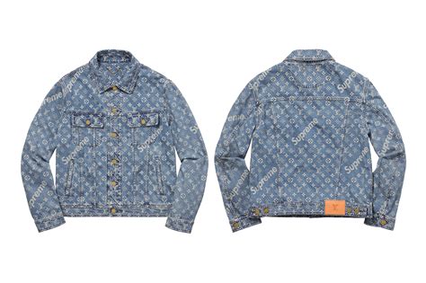 supreme x lv denim jacket replica|louis vuitton supreme camo jacket.